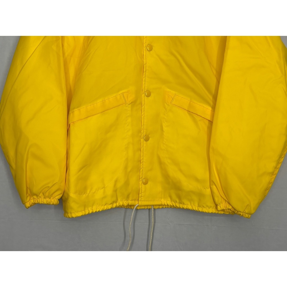 Vintage Tastykake Dunbrooke Coach Jacket Mens Yellow Collared Pocket USA Size S - Picture 4 of 8